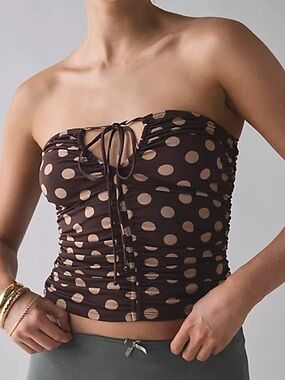NWOT UO Kimchi Blue Mila Convertible Tie Ruched Tube Top